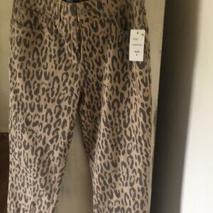 NYDJ ankle denim, slimming fit,size 4, animal print, $134.00 w tags